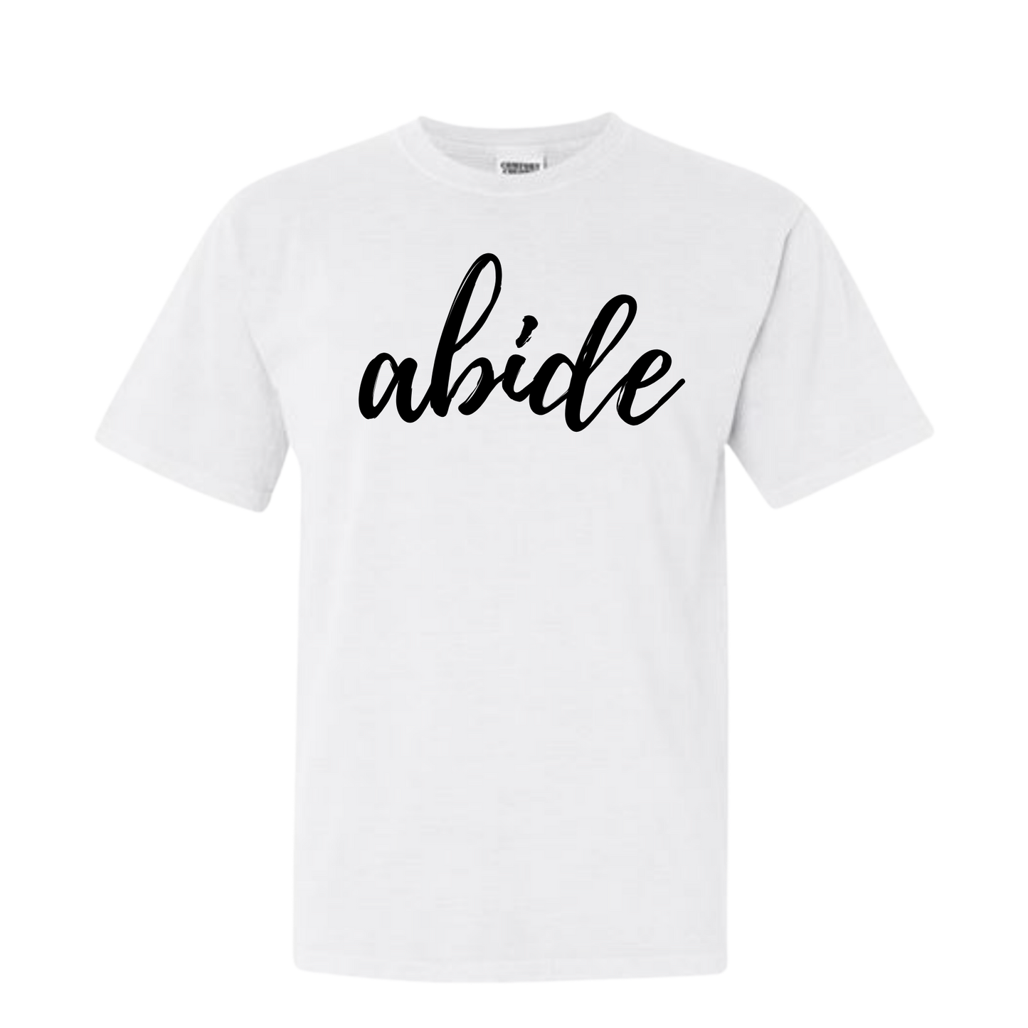 TGC White Comfort Color T-Shirts- Script font