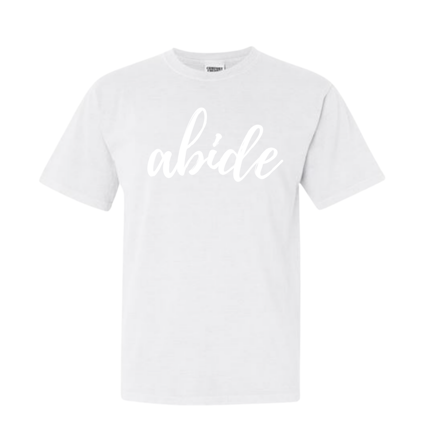 TGC White Comfort Color T-Shirts- Script font