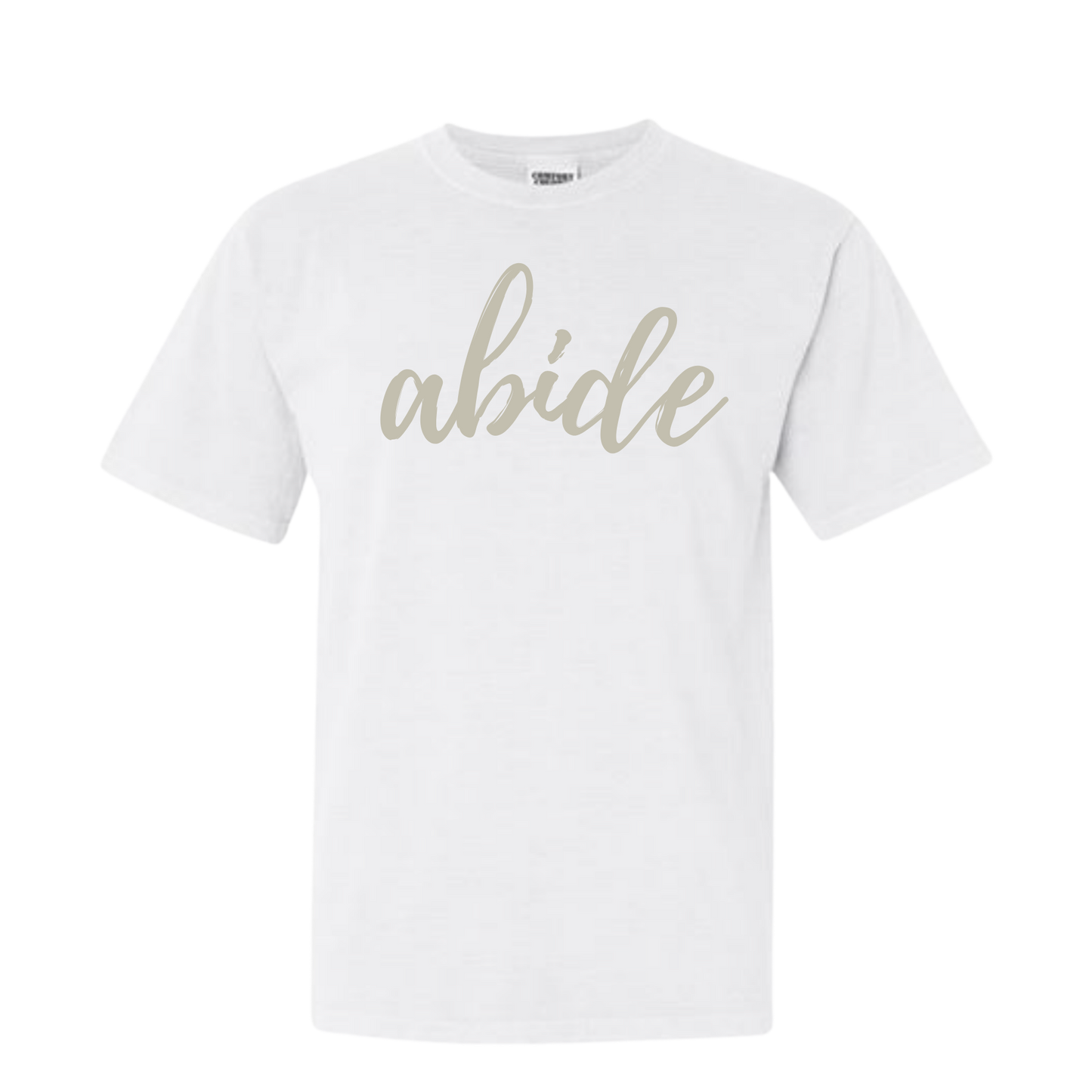 TGC White Comfort Color T-Shirts- Script font
