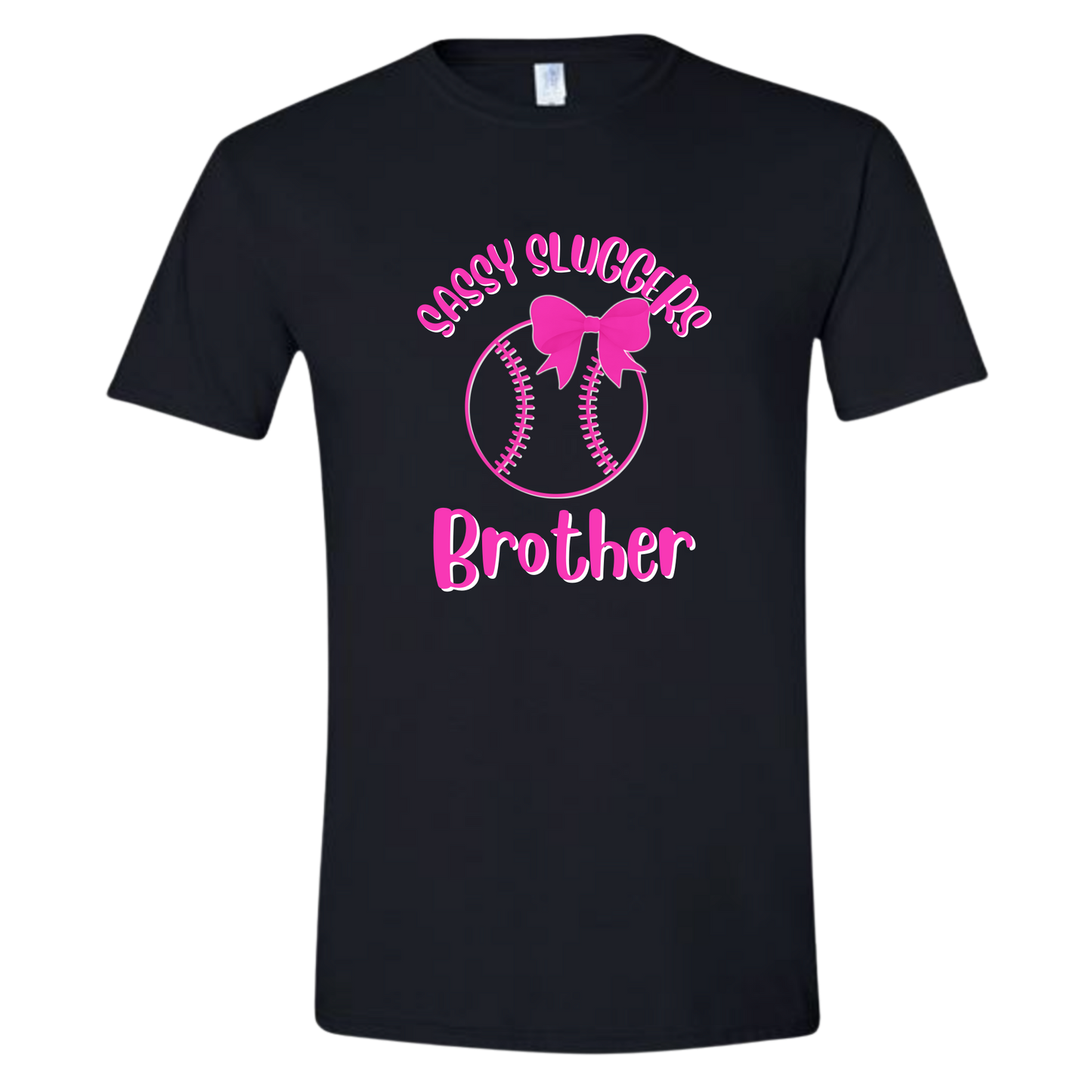 Sassy Sluggers- Black T-Shirt/ Hot Pink Font