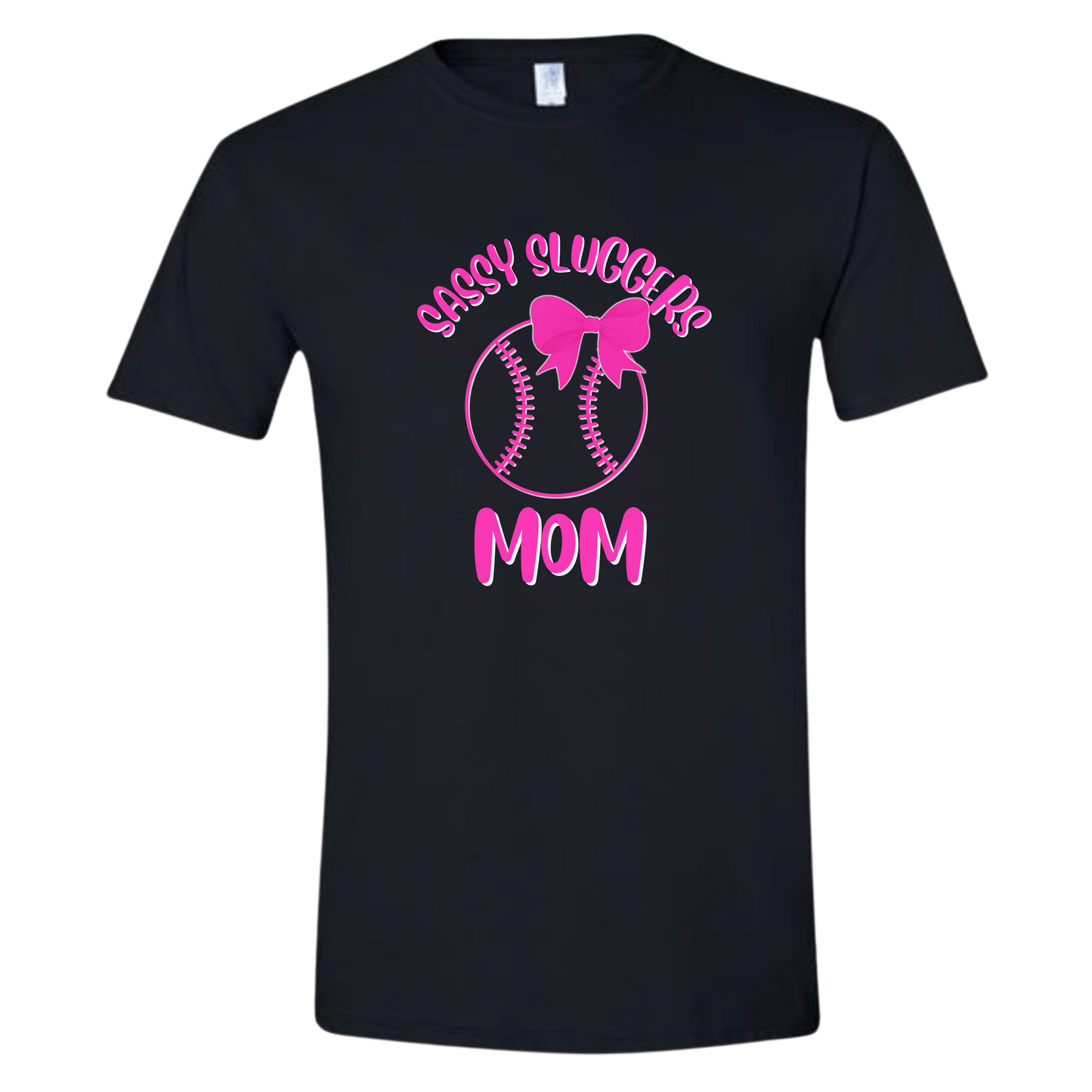 Sassy Sluggers- Black T-Shirt/ Hot Pink Font