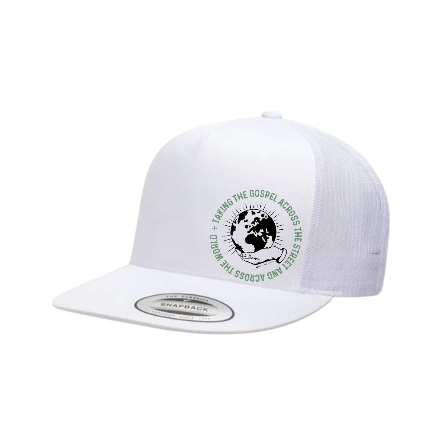 Taking the Gospel- White Hat - Green Design