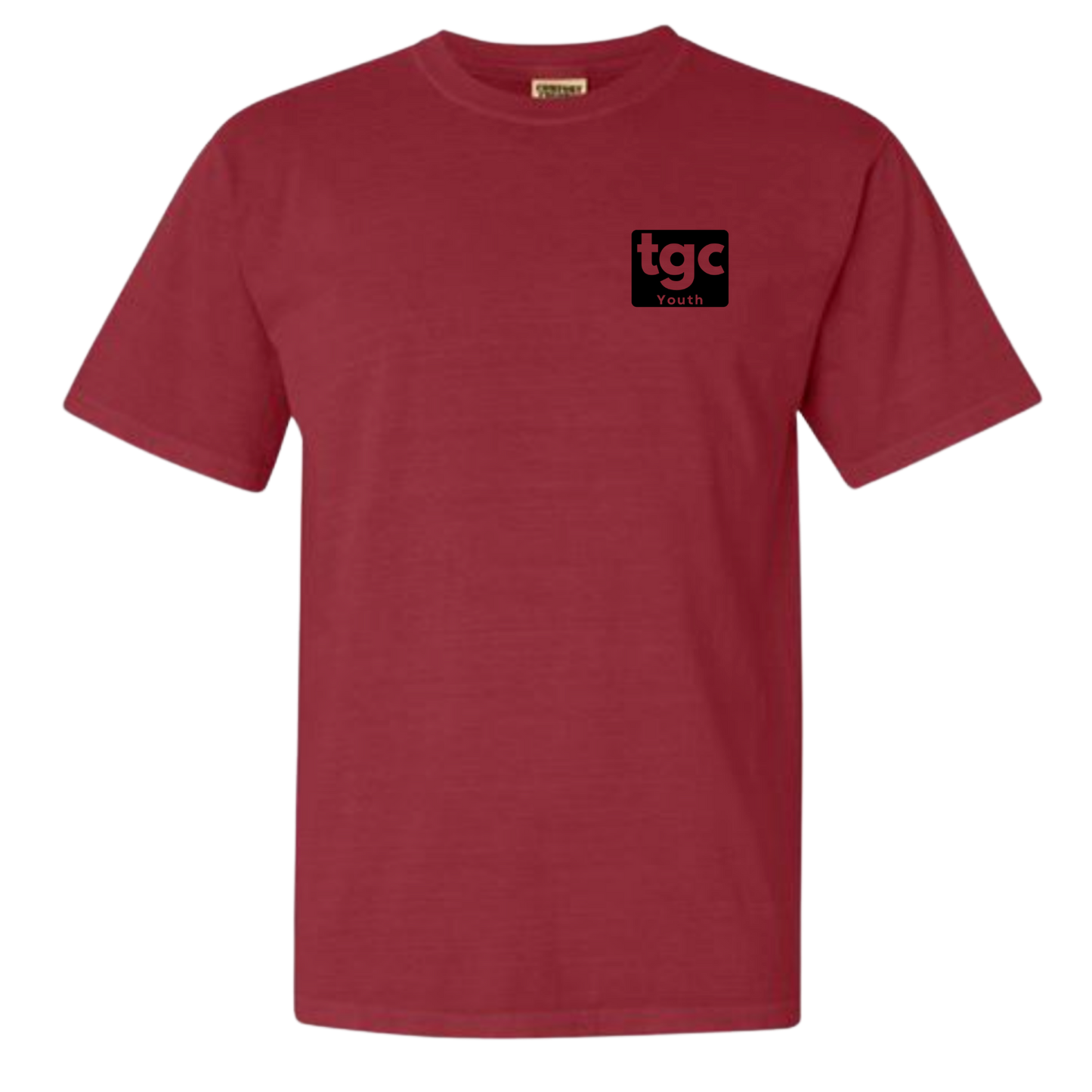 TGC Youth- Crimson Comfort Color T-Shirts - Logo