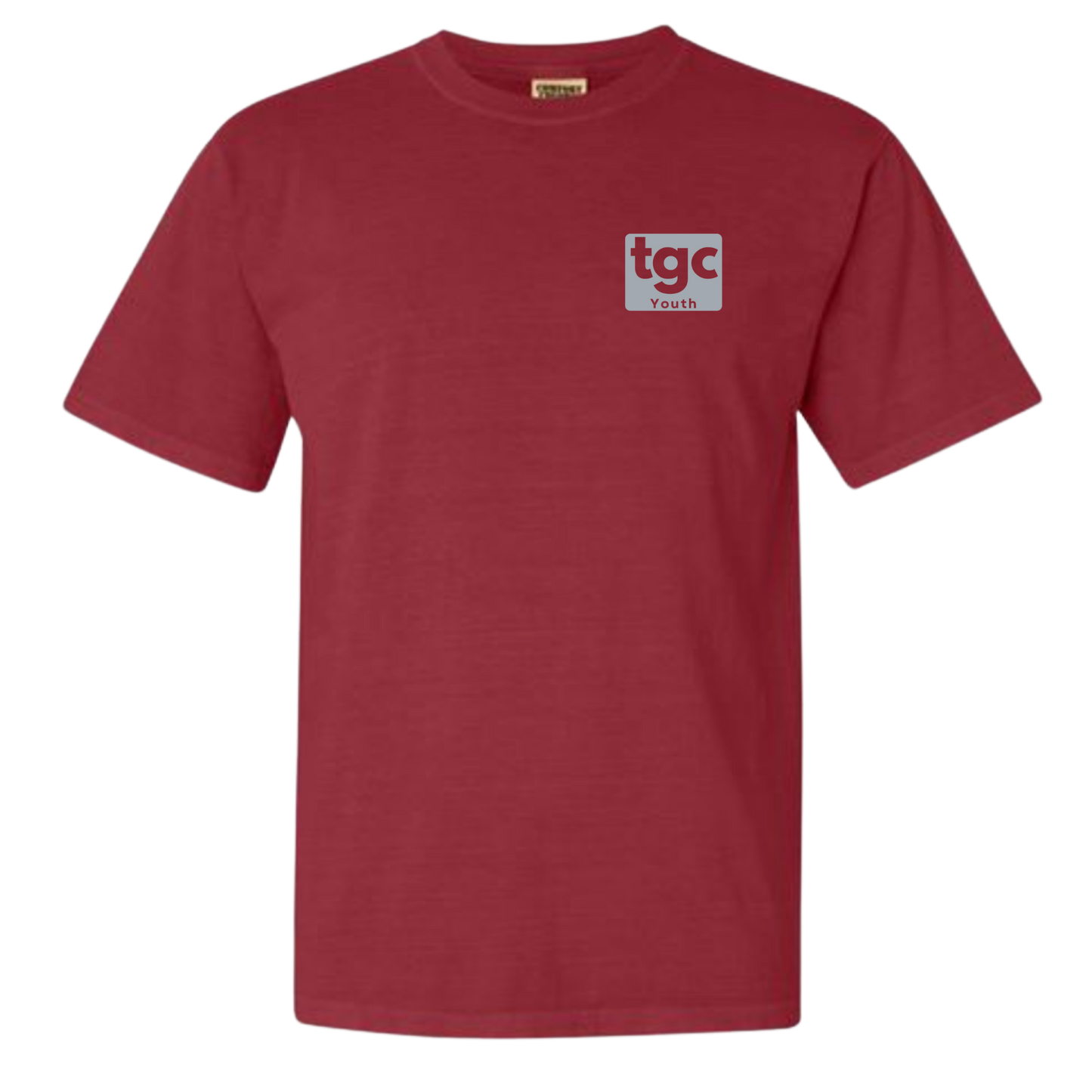 TGC Youth- Crimson Comfort Color T-Shirts - Logo