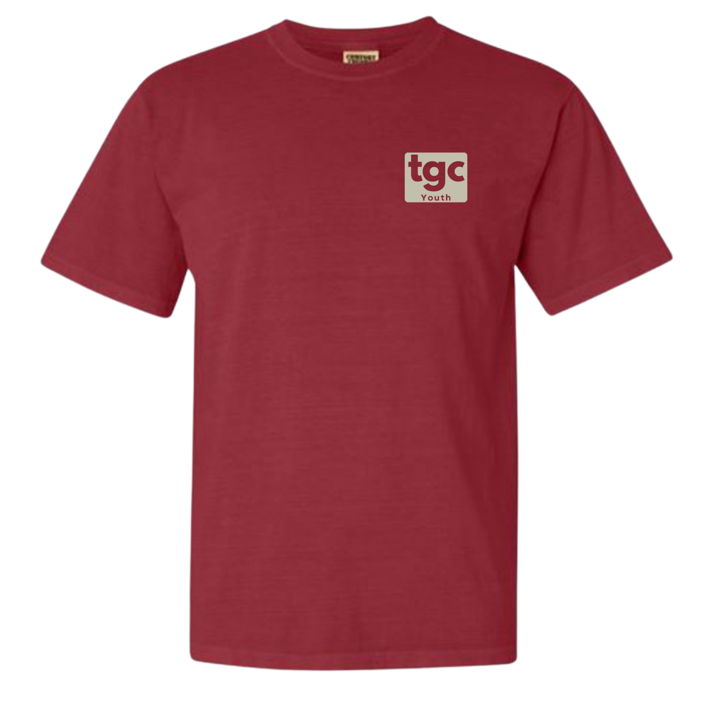 TGC Youth- Crimson Comfort Color T-Shirts - Logo