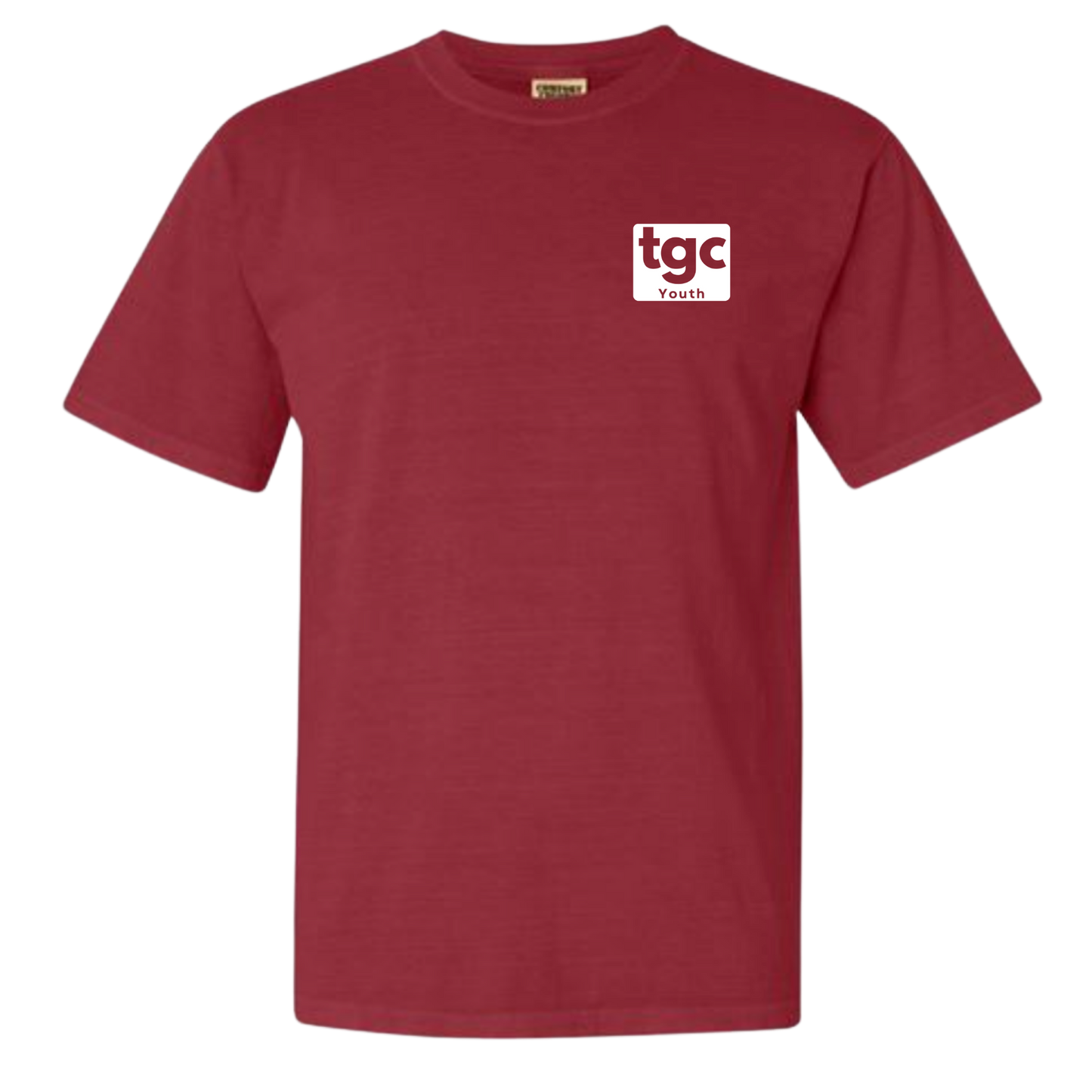 TGC Youth- Crimson Comfort Color T-Shirts - Logo