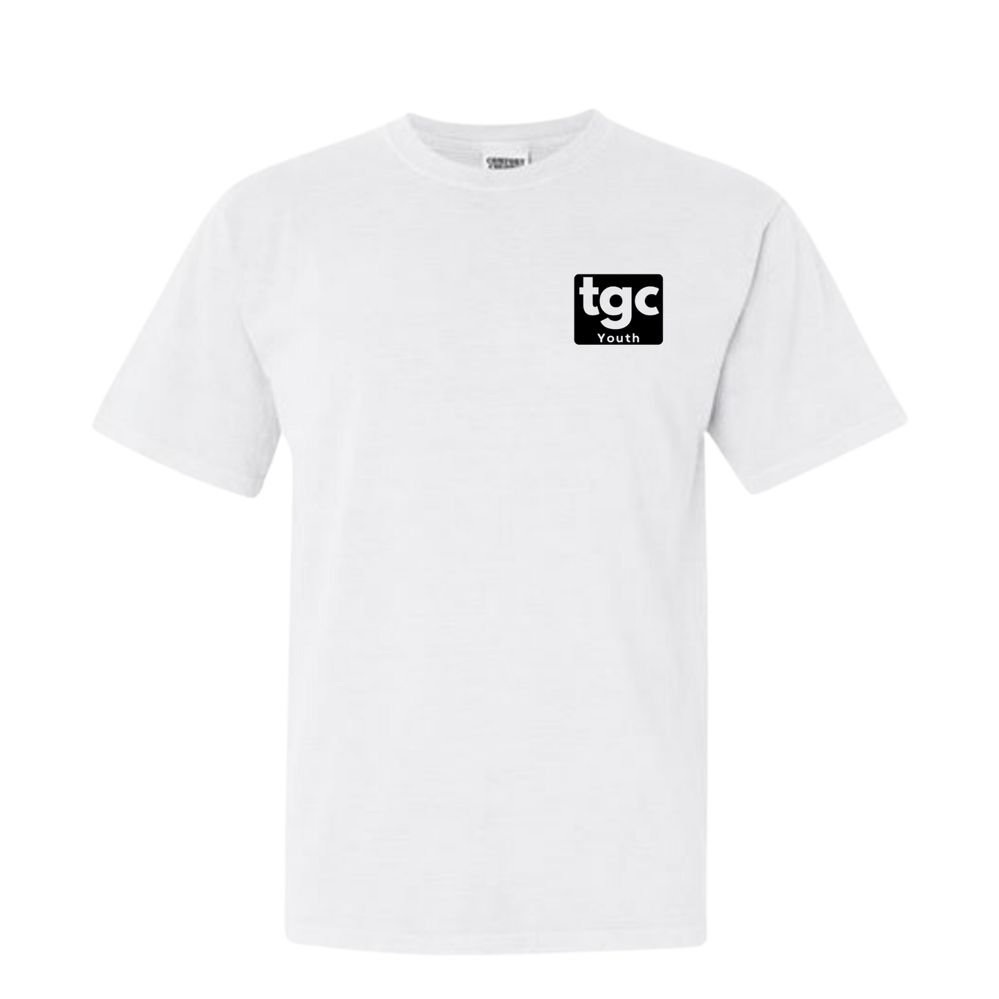 TGC Youth- White Comfort Color T-Shirts - Logo