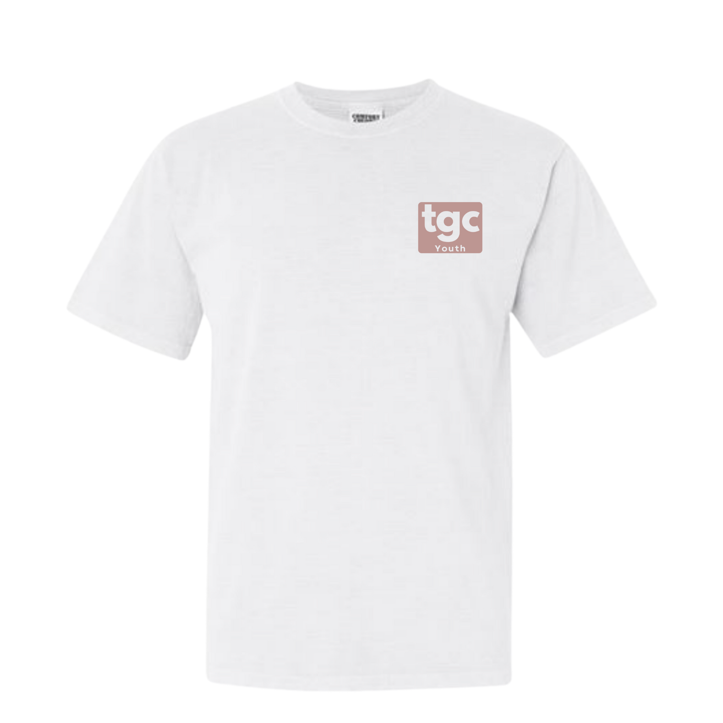 TGC Youth- White Comfort Color T-Shirts - Logo