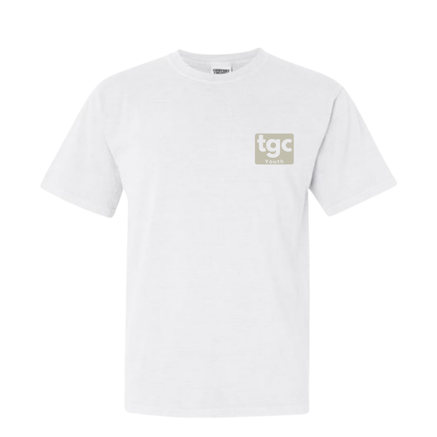TGC Youth- White Comfort Color T-Shirts - Logo