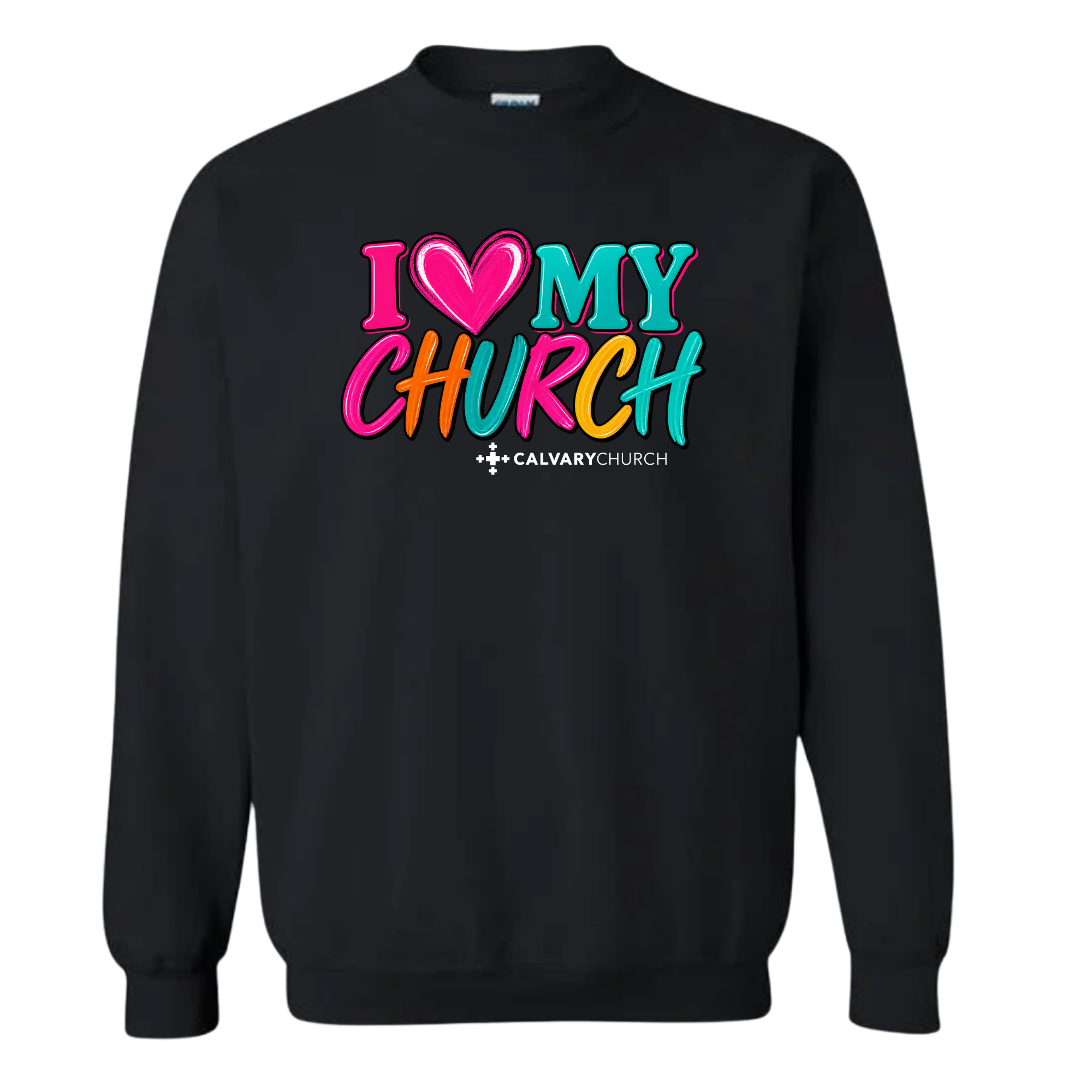 Neon I Love My Church — Black