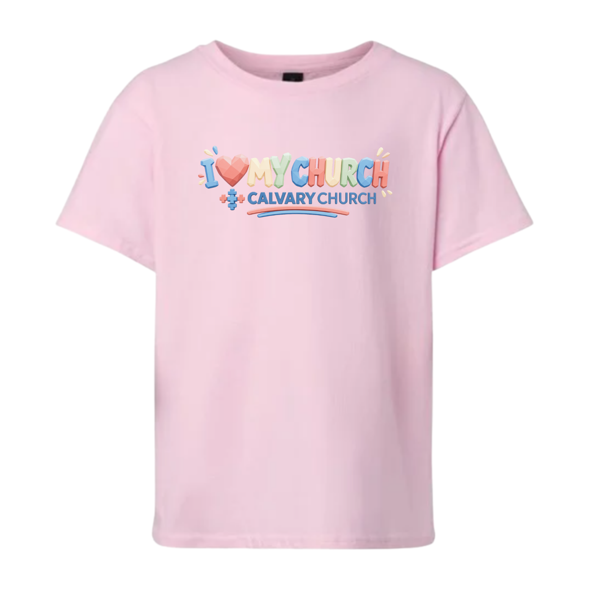 Kids I Love My Church — Light Pink
