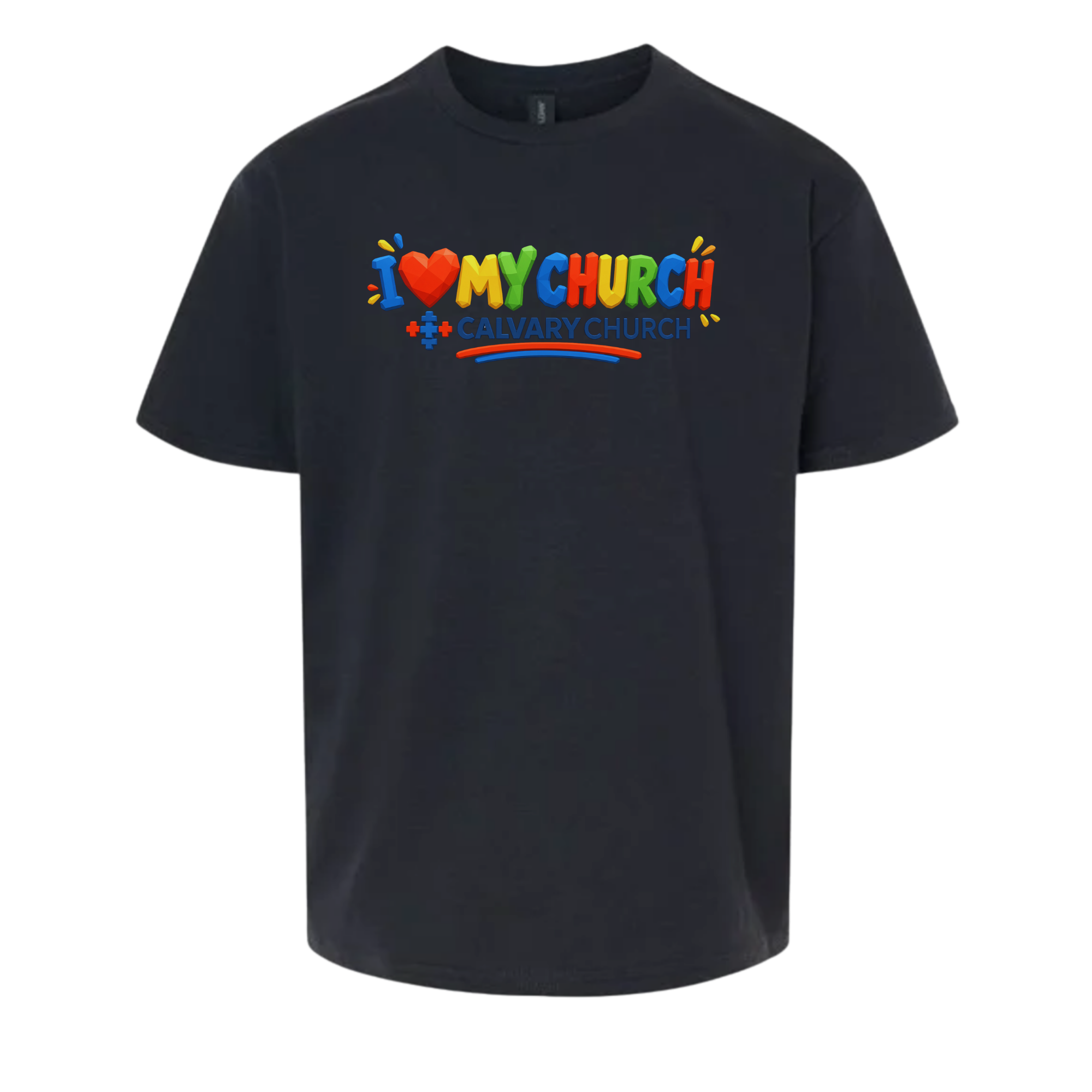 Kids I Love My Church — Black
