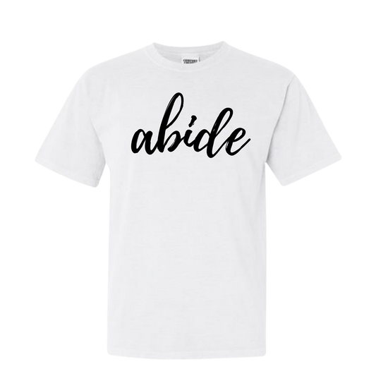 TGC White Comfort Color T-Shirts- Script font