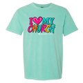 Neon I Love My Church- CC Chalky Mint