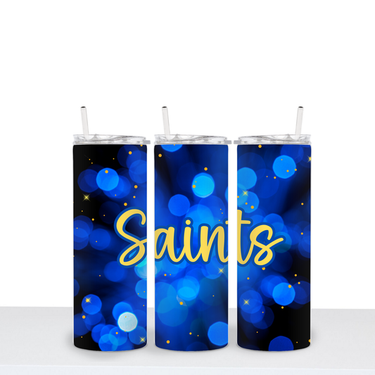 Saints Tumbler Blue Dots