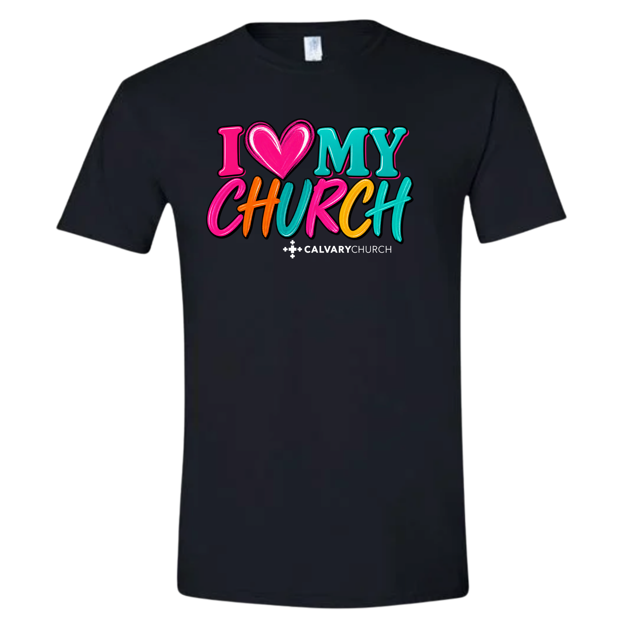 Neon I Love My Church — Black
