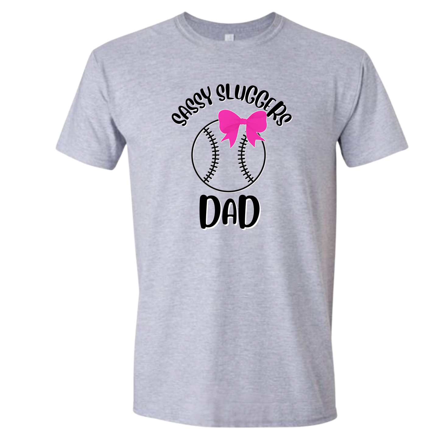Sassy Sluggers- Gray T-Shirt/ Black Font