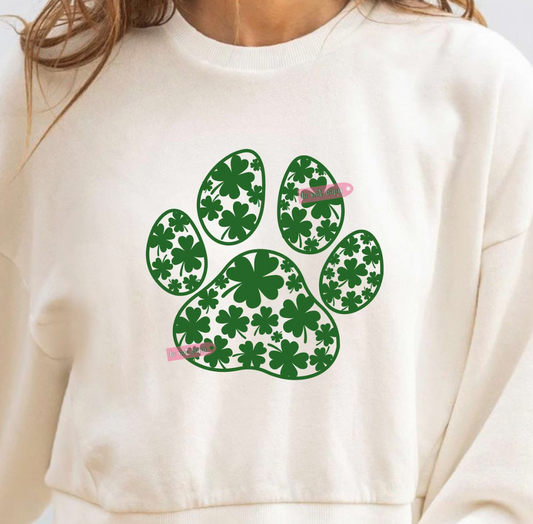 St. Patty's Day paw print