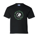 Taking the Gospel- Kids Black Gildan Softstyle T-Shirt - Green Design