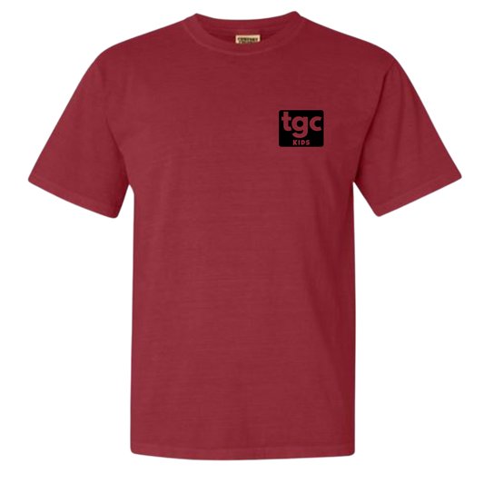 TGC Kids- Crimson Comfort Color T-Shirts - Logo