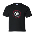 Taking the Gospel- Kids Black Gildan Softstyle T-Shirt - Red Design