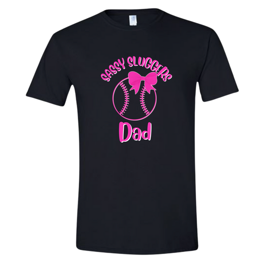 Sassy Sluggers- Black T-Shirt/ Hot Pink Font