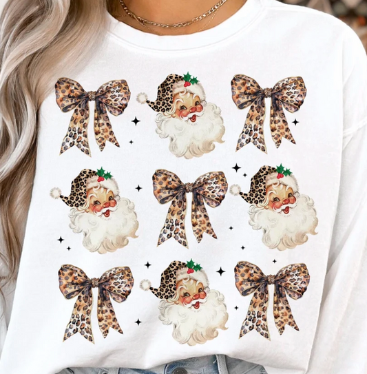 Santa and Cheetah Bows