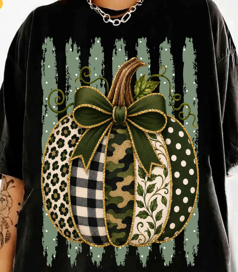 Camo Pumpkin & Bow