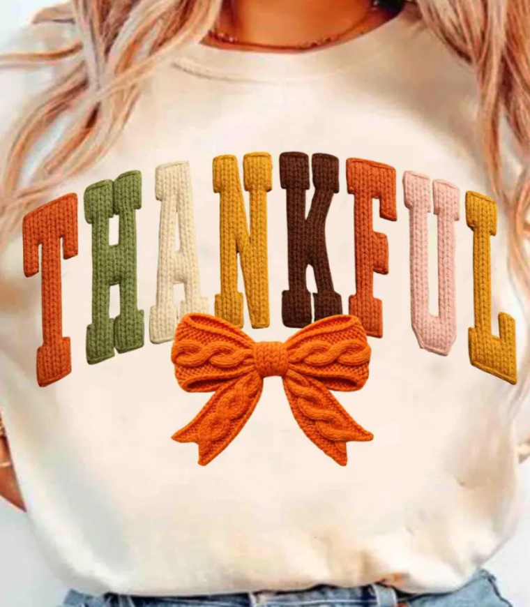 Thankful – Knit Bow