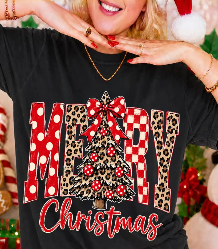 Merry Christmas – Leopard & Plaid
