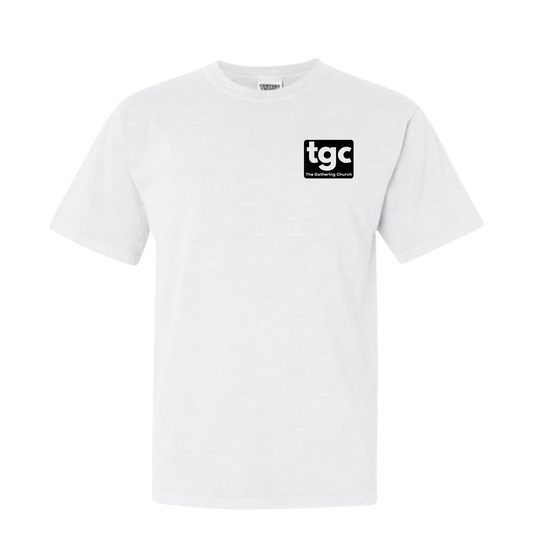 TGC White Comfort Color T-Shirts- Logo